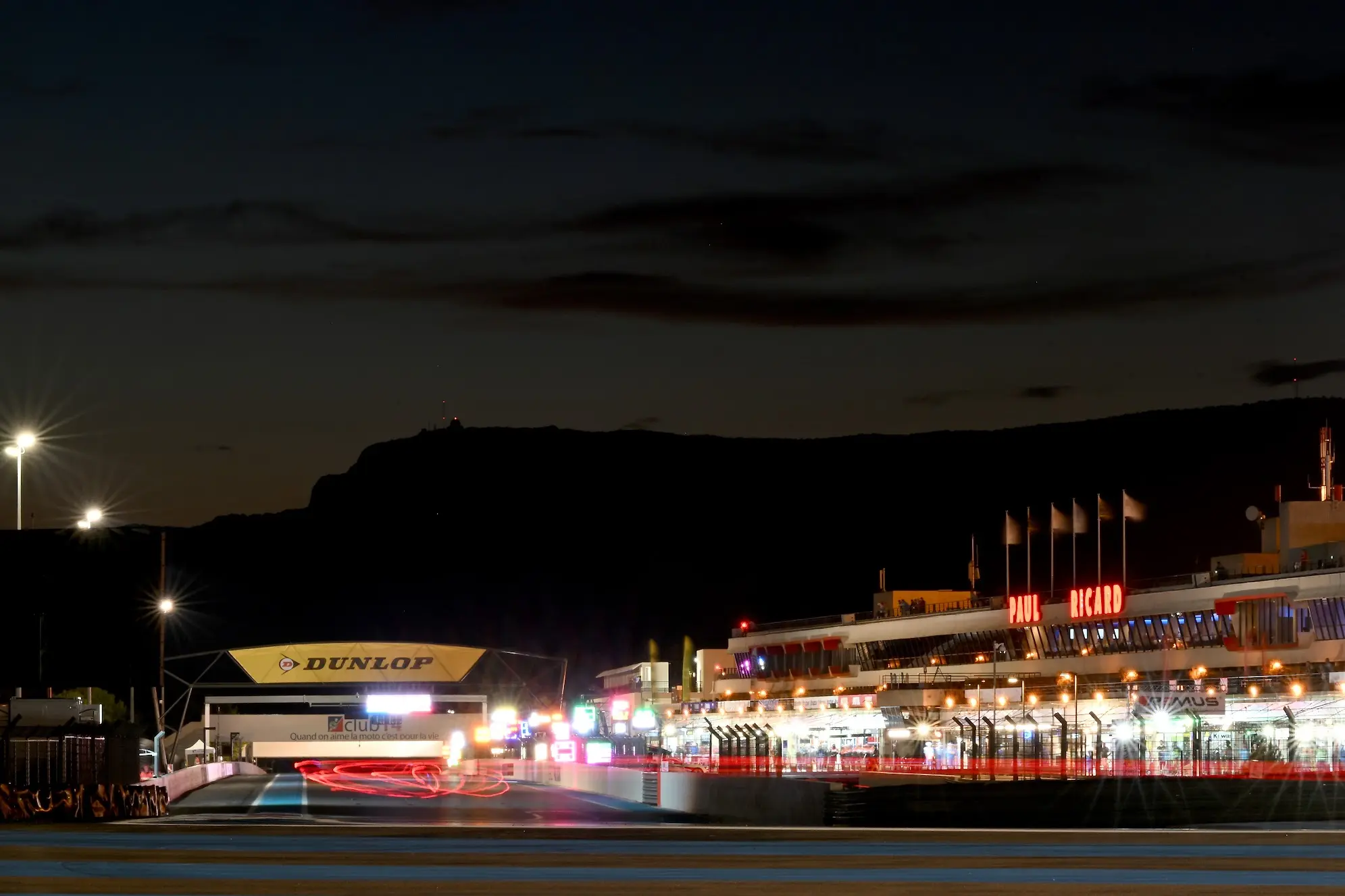 Circuit Paul Ricard at night during the Bol d'Or race